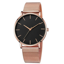 Load image into Gallery viewer, Ultra-thin Rose Gold Watch Minimalist Mesh Women Watch