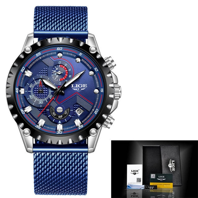 2020 New Blue Casual Fashion Watch Men