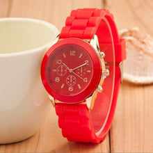 Load image into Gallery viewer, Casual Ladies white Silicone Geneva Quartz watch
