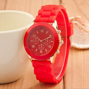 Casual Ladies white Silicone Geneva Quartz watch