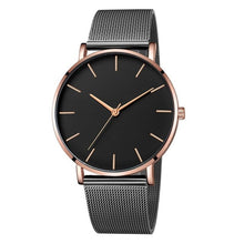 Load image into Gallery viewer, Ultra-thin Rose Gold Watch Minimalist Mesh Women Watch
