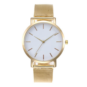 Ultra-thin Rose Gold Watch Minimalist Mesh Women Watch