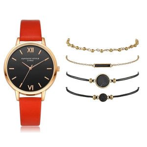 Watch Set Women 5pcs Woman Watch